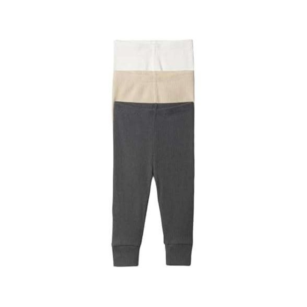 Baby Gap 3 Pack Ribbed Leggings Neutral Grey Beige White Pants 0-3 Months
